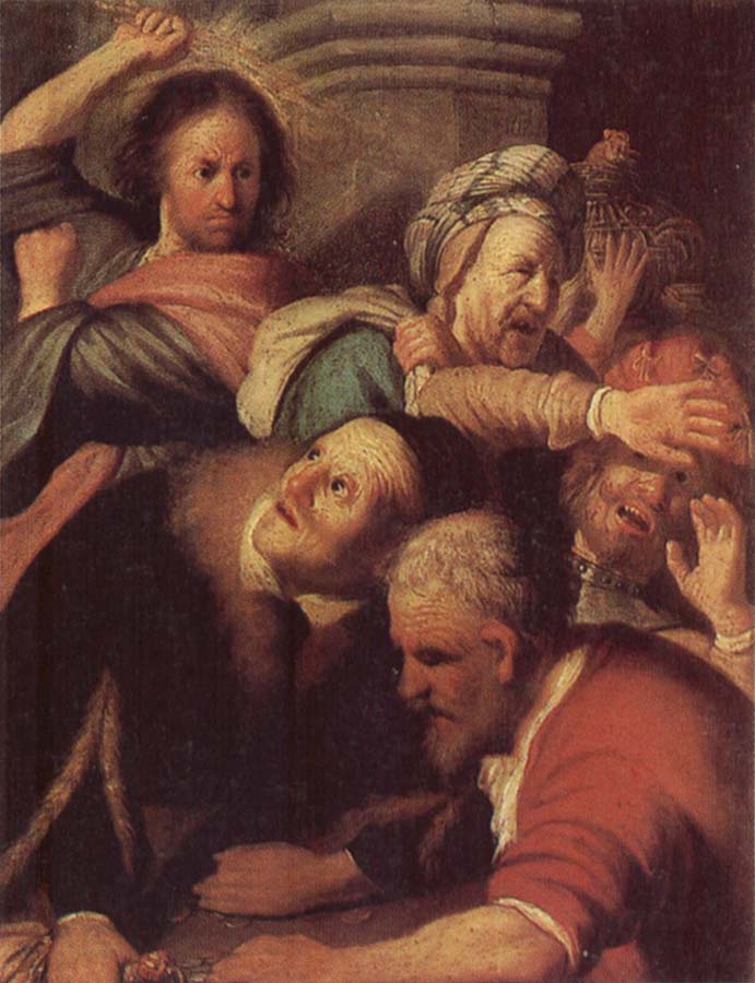 REMBRANDT Harmenszoon van Rijn Christ Driving the Money-changers from the Temple
